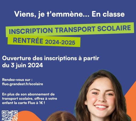 Inscription transport scolaire - rentrée 2023/2024