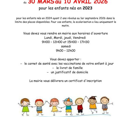 ANNEE SCOLAIRE 2026 - 2027