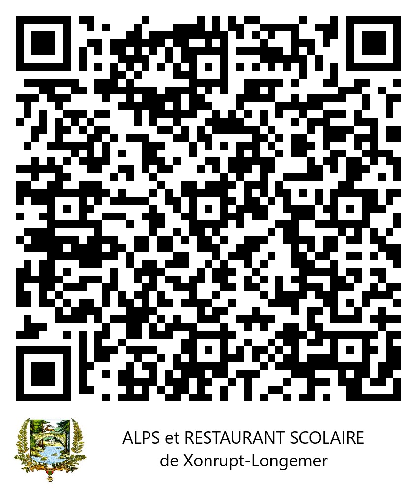 QR code page restaurant scolaire